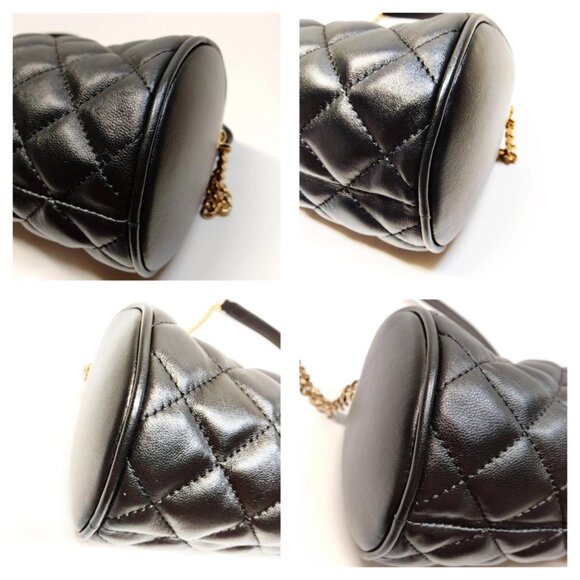 Authentic VERSACE Black Leather Shoulder Bag mon518-111125 - Picture 9 of 16